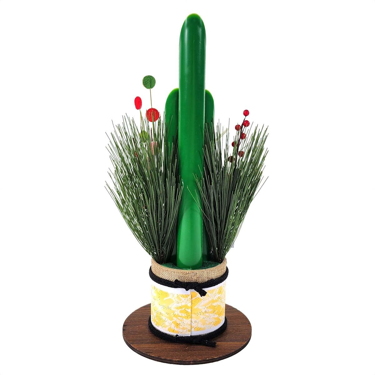 Amazon | 青竹卓上門松 高さ39cm 1個 【 正月 飾り 門松 卓上 ストア